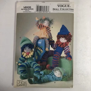 Vogue V8105 Sewing Pattern Doll Collection Felt Circle Dolls Uncut Linda Carr - Picture 1 of 2