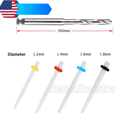 Dental Endodontic AAA Fiber Post Kit 1.2mm 1.4mm 1.6mm 1.8mm +4Pcs Drills - Image 1 of 4