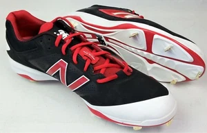 New Balance Baseball Cleats Mens 16 D Black Red Debris Free Construct L4040BR3 - Picture 1 of 12