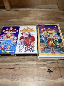 Alvin and the Chipmunks 3 VHS Movie Bundle Go to the Movies, Love Potion #9 & - Picture 1 of 11