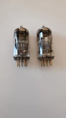 Philips Miniwatt SQ E88CC Matched pair tubes Foto 1 de 4