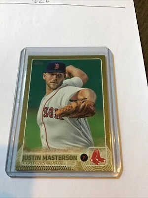 Justin Masterson 2015 Topps Series 2 Baseball #433  - 0345/2015 Gold - Image 1 of 2