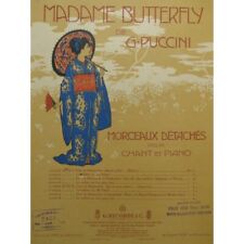 Giacomo Puccini Madame Butterfly Solo Piano Canto 1907
