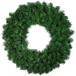 Plain Christmas Wreath Green Spruce 40cm Rings Pine Wreath Xmas Door Craft - Picture 1 of 2