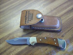Buck Knife USA Super Rare Model # 432 Goodyear Wrangler Tires UNUSED Orig Sheath