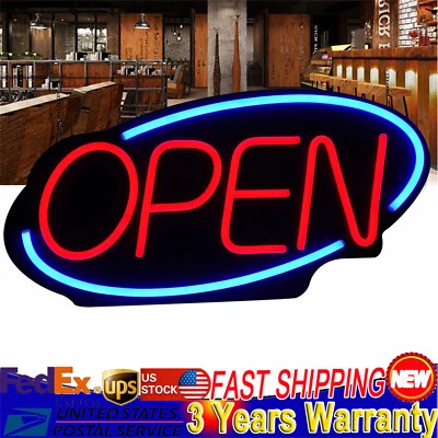 24" Business LED Open Horizontal Sign Bar Club Store Shop PVC Neon Light Bright - Image 1 of 4