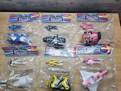 JUEGO COMPLETO JUGUETE COMIDA FELIZ PELÍCULA POWER RANGERS POWER MORPHIN POWER RANGERS DE COLECCIÓN 1995 Foto 1 de 4