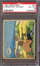 1941 UNCLE SAM (R157) #51 PARACHUTE ATTACK PSA 6 NICELY CENTERED *DS11942