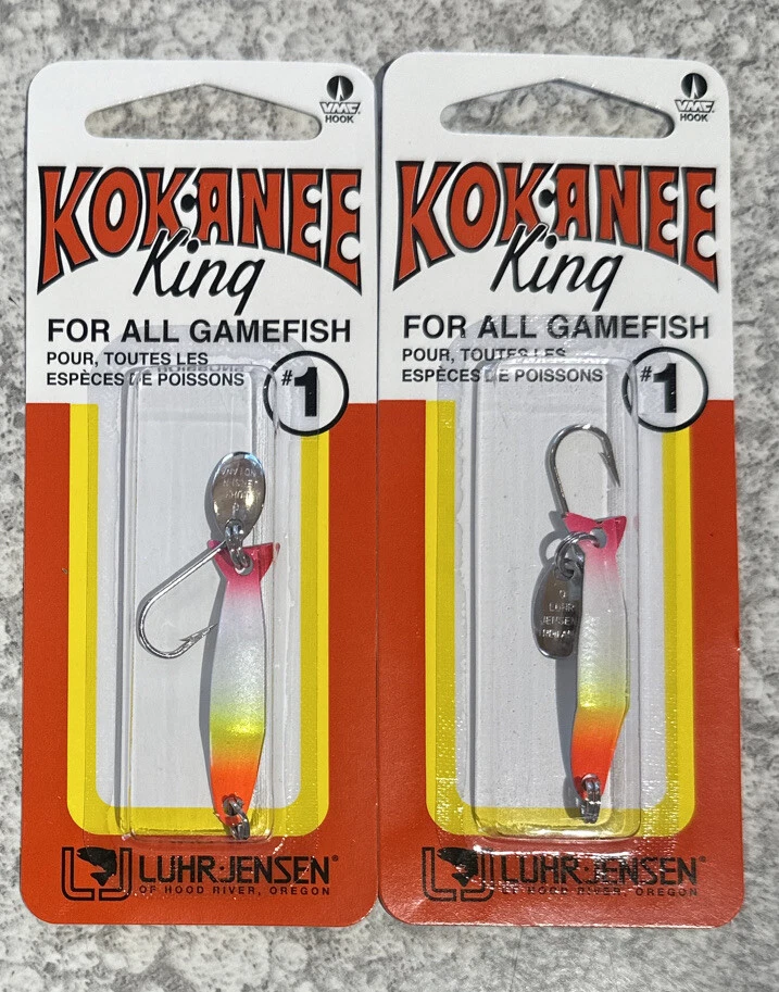 2 Packs Luhr Jensen Kokanee King #1 Ice Fishing Lure Rainbow - Image 1 of 1