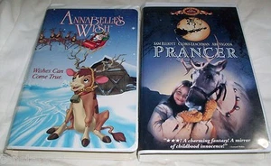 Lot 2 CHRISTMAS REINDEER VHS ANNABELLE'S WISH Randy Travis PRANCER Sam Elliott - Picture 1 of 1