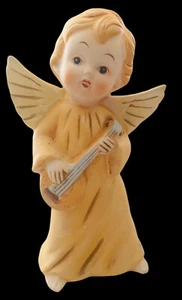 vintage  Homco angel playing instrument porcelain Figurine numbered - Picture 1 of 7
