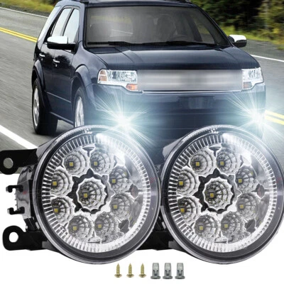 6000K White Clear Front Bumper LED Fog Lamps For 2008-2009 Ford Taurus X Foto 1 de 4