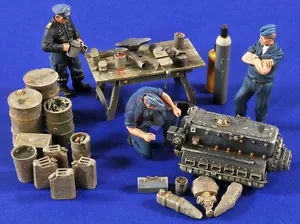 Verlinden 1/32 Luftwaffe Sección de Reparación Segunda Guerra Mundial (3 figuras, piezas y mesa) 2774 - Imagen 1 de 1