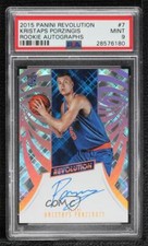 2015-16 Panini Revolution Auto Kristaps Porzingis #7 PSA 9 MINT Rookie RC