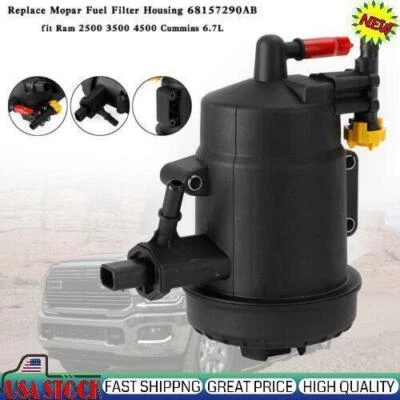 Replace Mopar Fuel Filter Housing 68157290AB Fit Ram 2500 4500 3500 6.7L Cummins - Image 1 of 4