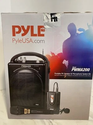 Pyle Pro Audio Wireless Lavalier Mic PWMA200 Rechargeable PA System - Image 1 of 4