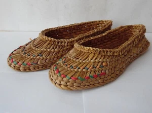 Vintage russische geflochtene Bastschuhe Lapti - Bild 1 von 5