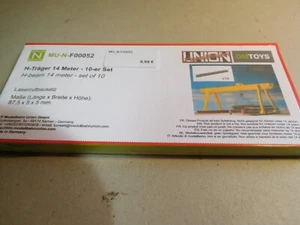 + G1038 Spur N MU N-F00052 10x H-Träger 14 Meter 87x5x5mm gelasert OHNE KRAN NEU - Picture 1 of 1