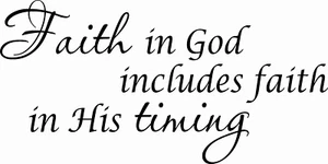 Faith in God 11 x 22 Bible Verse Vinyl Wall Decals by Scripture Wall Art - Picture 1 of 6