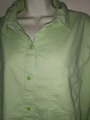 Cherokee 女式大码 18w 亚麻混纺纽扣衬衫 * 缺少上衣纽扣 * — 第 1/4 张图片