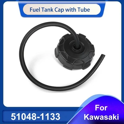 Fuel Tank Cap w/ Tube 51048-1133 For Kawasaki Prairie 360 Bayou 220 250 300 400 - Image 1 of 4