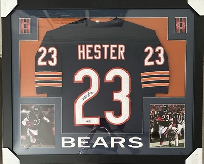 Devin Hester Signed Chicago Bears Framed Custom Pro Style Jersey JSA - Image 1 of 4