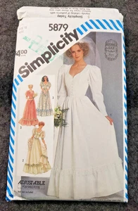 Simplicity 5879 Gunne Sax Braut/Brautjungfer Boho Festival Kleid GR. 12 SCHNITT..(SB9) - Bild 1 von 6
