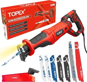 Reciprocating Saw & 34 Piece Reciprocating Saw Blades, Long Blade Hand Saw, Jab - Picture 1 of 9