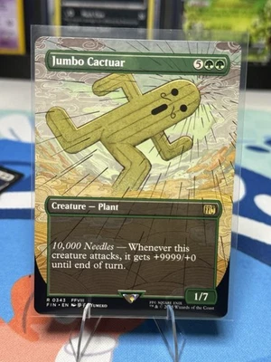Jumbo Cactuar BORDERLESS Final Fantasy Magic MTG NM - Image 1 of 2