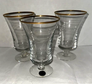 (Set of 3) Franciscan Masterpiece Crystal RIVIERA 5 3/4" ICED TEA GOBLETS - Picture 1 of 5