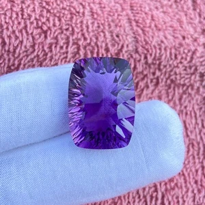 Natural Amethyst Cushion Concave Cut 34.05 Ct. Loose Gemstone For Making Jewelry - Picture 1 of 3