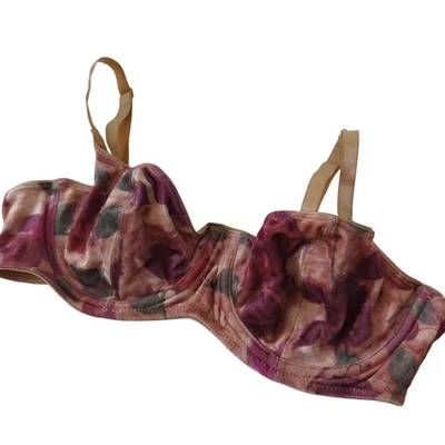 Sujetador Vintage Y2K Años 90 Victorias Secret 36B Terciopelo Púrpura Verde Bosque Sexy Hada Foto 1 de 4