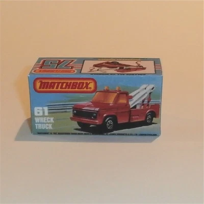 Matchbox Lesney Superfast 61 d2 Ford Wreck Truck K Style Repro Box - Image 1 of 4