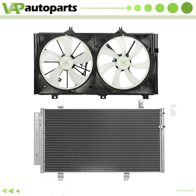 Conjunto de condensador y ventilador de refrigeración de CA para 05-12 Toyota Avalon 07-11 Toyota Camry Foto 1 de 4
