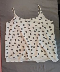 Cynthia Rowley Damen-Trägertop gepunktet Medium weiß schwarz - Bild 1 von 7