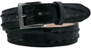 Cinturón de cola de cocodrilo para hombre estampado cuero hebilla verde occidental Cinto Rancho - Imagen 1 de 3
