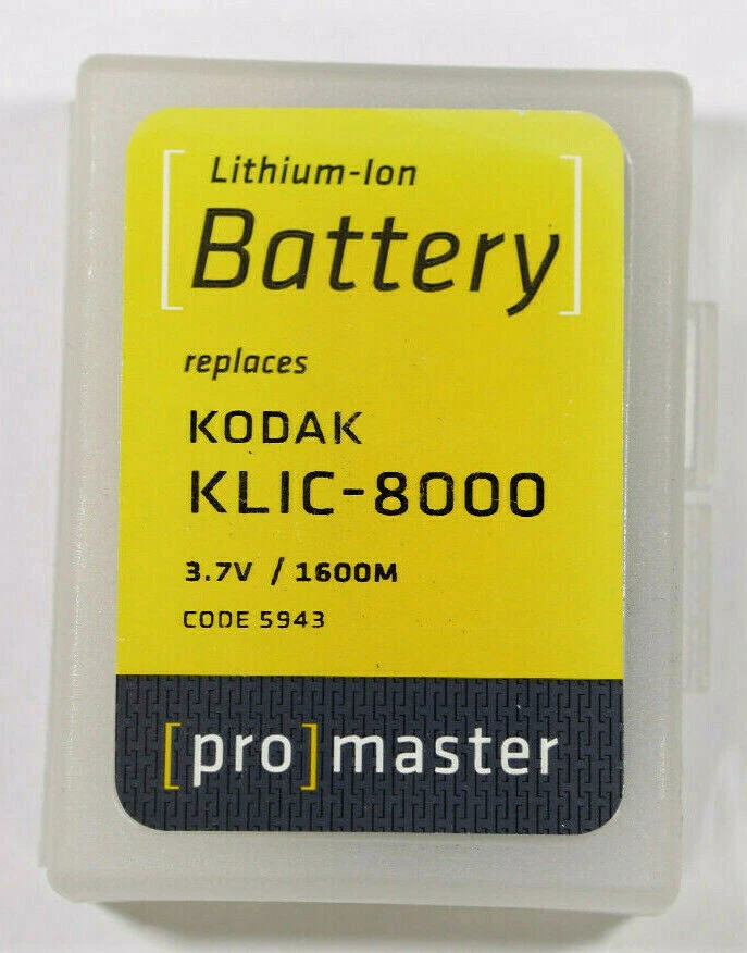 Código de batería ProMaster Kodak KLIC-8000 5943 Foto 1 de 1
