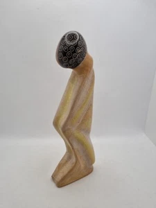 Figura de piedra de jabón de Kenia escultura en estilo de arte étnico tribal Martin Gaiti en muy buena condición - Imagen 1 de 19