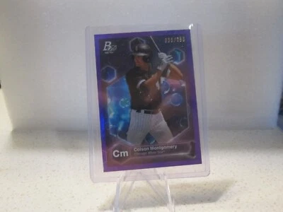 2022 Bowman Platinum Colson Montgomery Precious Elements PE-4 Purple 036/250 - Image 1 of 3