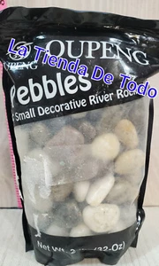 RIVER ROCK PEBBLES DECORATIVE STONES FISH TANK AQUARIUM 2 LB BAG ARTS CRAFT READ - Picture 1 of 5