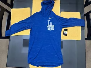 Los Angeles Dodgers The Nike Tee Hoodie Lite LS Pullover Blue Mens Small NWT - Picture 1 of 8