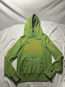 Abercrombie & Fitch Y2K A&F Warriors Unisex Med Distressed Muscle Hoodie Green - Picture 1 of 14