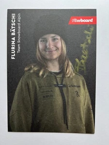 Autograph FLURINA BÄTSCHI-Snowboarding SWITZERLAND-Silver Youth WC '23-signed AK - Picture 1 of 2
