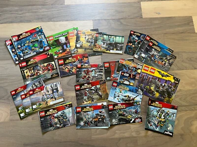 Huge Lot 18 Lego Marvel DC Minecraft Jurassic Instruction Manuals Only NO PARTS - Image 1 of 4