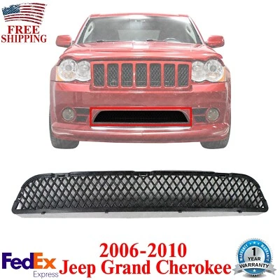 Front Bumper Lower Grille Textured Black For 2006-2010 Jeep Grand Cherokee SRT8 - Image 1 of 4