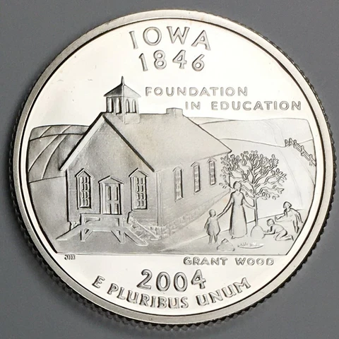 2004-S Iowa Silver Proof State Quarter - 90% Silver (UNC) - KM#358a - SQ29SS Cover