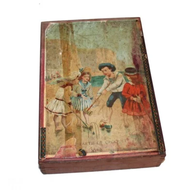 Ancien jeu de cubes en bois chromolitographiés Ferniques & Cie Paris 1930 - Photo 1/4