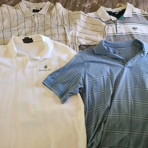 LOT OF 4 IZOD GOLF/POLO SHIRTS..BUTTON COLLAR..XTRA LARGE SIZE SHORT SLEEVE - Picture 1 of 11