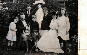 Präsident Roosevelt und Familie, Roosevelt Postkarte - Bild 1 von 2