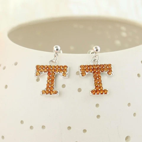 UT, TENNESSEE VOLS, Earrings Crystal, Jewelry, SPARKLE & SHINE, College Football Cover